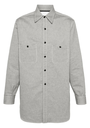 Maison Margiela pointed-collar cotton shirt - Grey