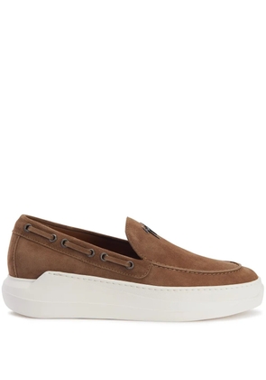 Giuseppe Zanotti Conley String leather boat shoes - Brown