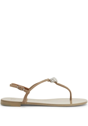 Giuseppe Zanotti Maryland crystal-embellished sandals - Neutrals