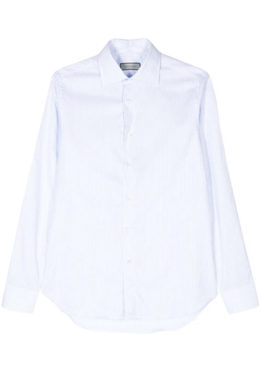 Canali striped cotton shirt - Blue