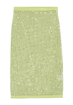 Christopher Esber crystal-embellished midi skirt - Green