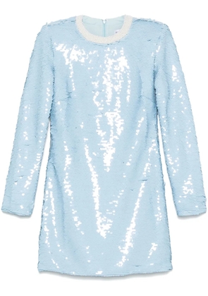 Self-Portrait sequin mini dress - Blue