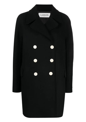 Lanvin double-breasted wool coat - Black