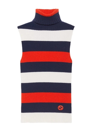 Gucci striped roll-neck top - Blue