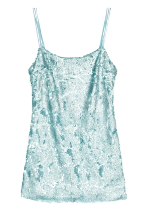 SIEDRES sequin-design mini dress - Blue