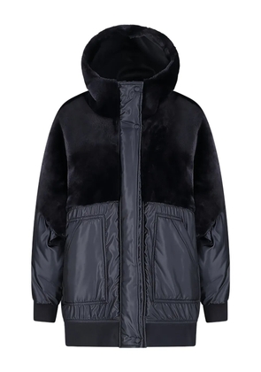 Blancha hooded panelled coat - Blue