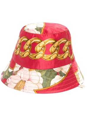 J. Logan Home motif-print bucket hat - Red