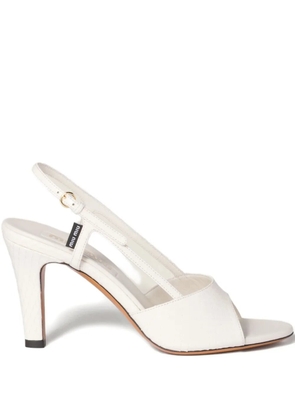 Miu Miu slingback leather sandals - White