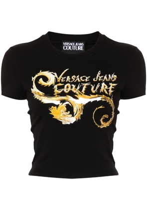 Versace Jeans Couture Chromo Couture cropped T-shirt - Black