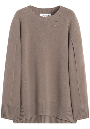Lanvin wool-cashmere oversize jumper - Brown