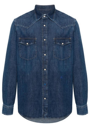 Jacob Cohën logo-embroidered denim shirt - Blue