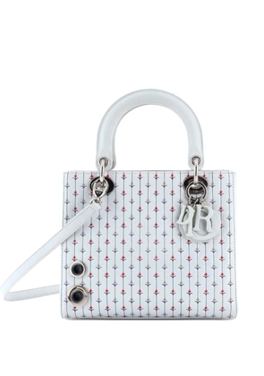 Christian Dior Pre-Owned Lady Dior Bag Embroidered Leather with Applique Medium satchel - Blue