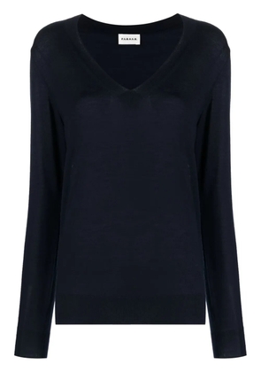 P.A.R.O.S.H. fine-knit V-neck top - Blue