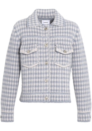 Barrie gingham cashmere-blend jacket - Grey