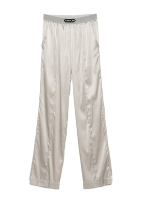 TOM FORD logo-patch trousers - Grey