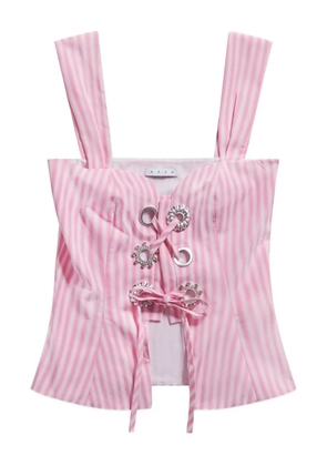 AREA striped corset top - Pink