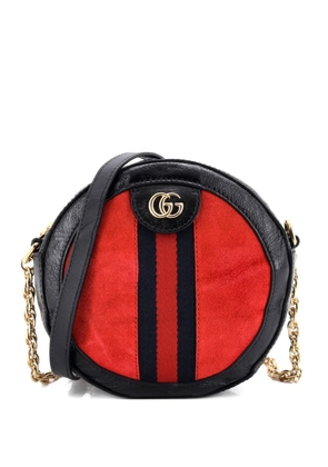 Gucci Pre-Owned Ophidia Round Shoulder Bag Suede Mini crossbody bag - Red