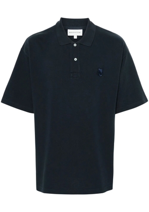 Maison Kitsuné Fox-patch polo shirt - Blue