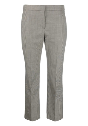 Alexander McQueen checked cropped slim-fit trousers - Black