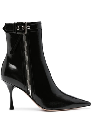 Gianvito Rossi 95mm leather ankle boots - Black