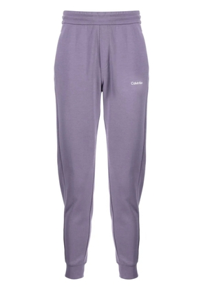Calvin Klein logo-print cotton-blend track pants - Purple