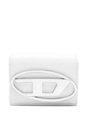 Diesel 1dr tri-fold leather wallet - White