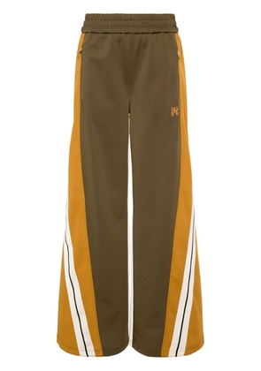 Palm Angels logo-embroidered colourblock track pants - Brown