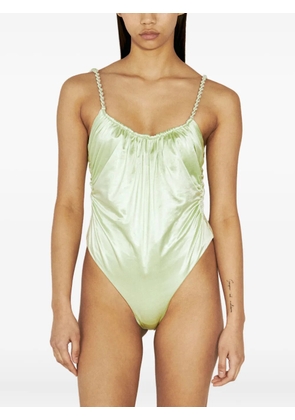Isa Boulder braided-strap swimsuit - Green