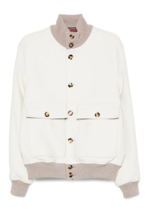 Brunello Cucinelli button-up bomber jacket - Neutrals