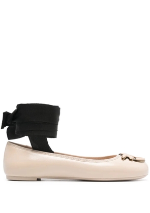PINKO Love Birds ballerina shoes - Neutrals