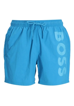 BOSS logo-print swim shorts - Blue