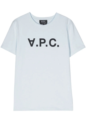 A.P.C. logo-print cotton T-shirt - Blue