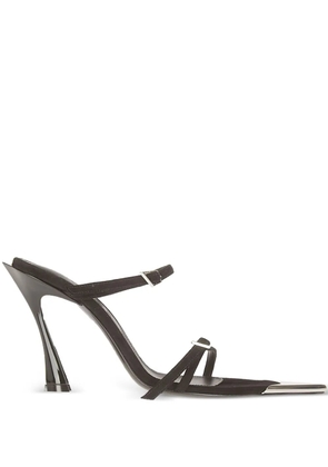 Mugler Fang 95mm leather sandals - Black