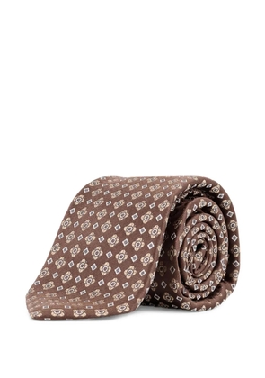 Kiton silk tie - Brown