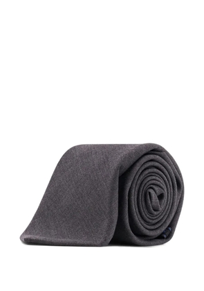 Kiton textured wool tie - Grey