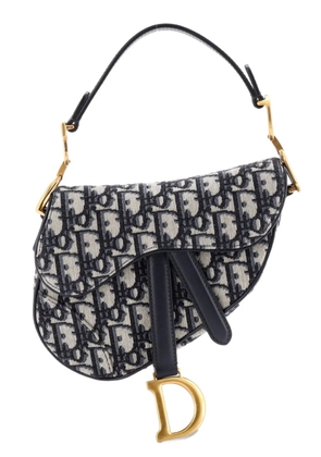 Christian Dior Pre-Owned Saddle Handbag Oblique Canvas Mini shoulder bag - Blue