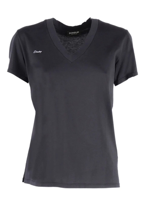 DONDUP V-neck embroidered T-shirt - Black