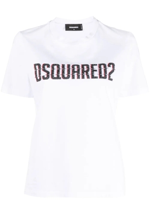 DSQUARED2 logo-print cotton T-shirt - White