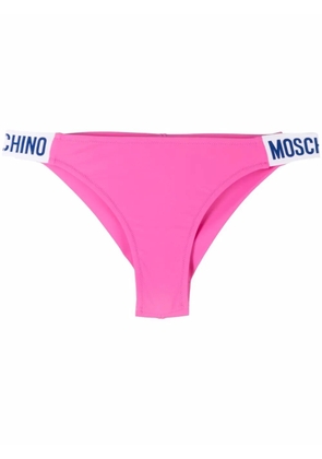 Moschino logo-waistband bikini bottom - Pink