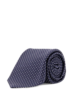 Kiton dot-pattern tie - Blue