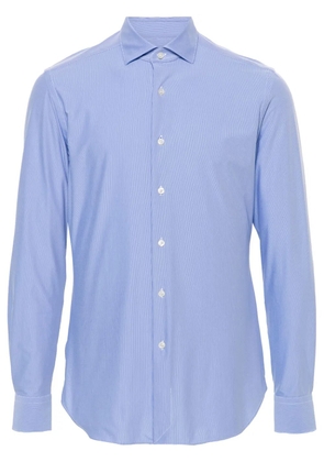 Xacus spread-collar textured shirt - Blue