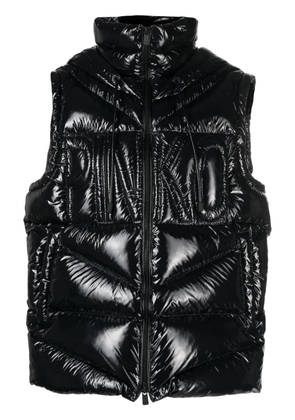 PINKO logo-embossed puffer gilet - Black