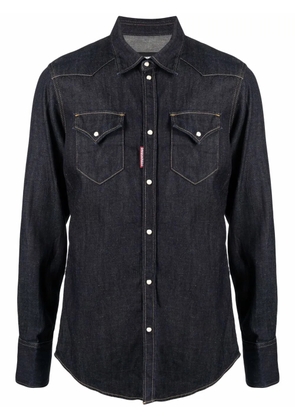 DSQUARED2 dark-wash denim shirt - Blue