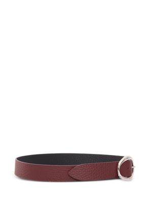 Orciani Double textured oval-buckle belt - Brown