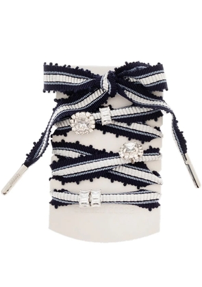 Golden Goose crystal-embellishment shoelaces - Blue