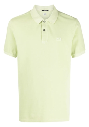 C.P. Company logo-patch piqué polo shirt - Green