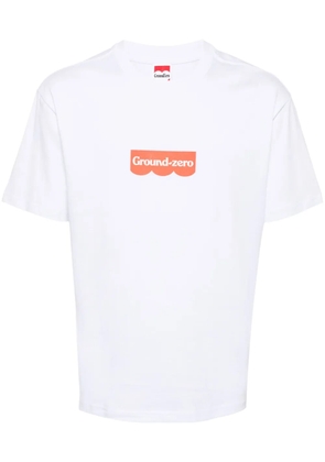 Ground Zero logo-print cotton T-shirt - White