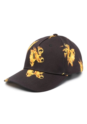 Palm Angels Burning Monogram baseball cap - Black