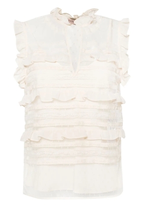 TWINSET floral-lace sleeveless blouse - Neutrals
