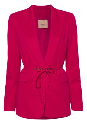 TWINSET logo-plaque ribbed balzer - Pink